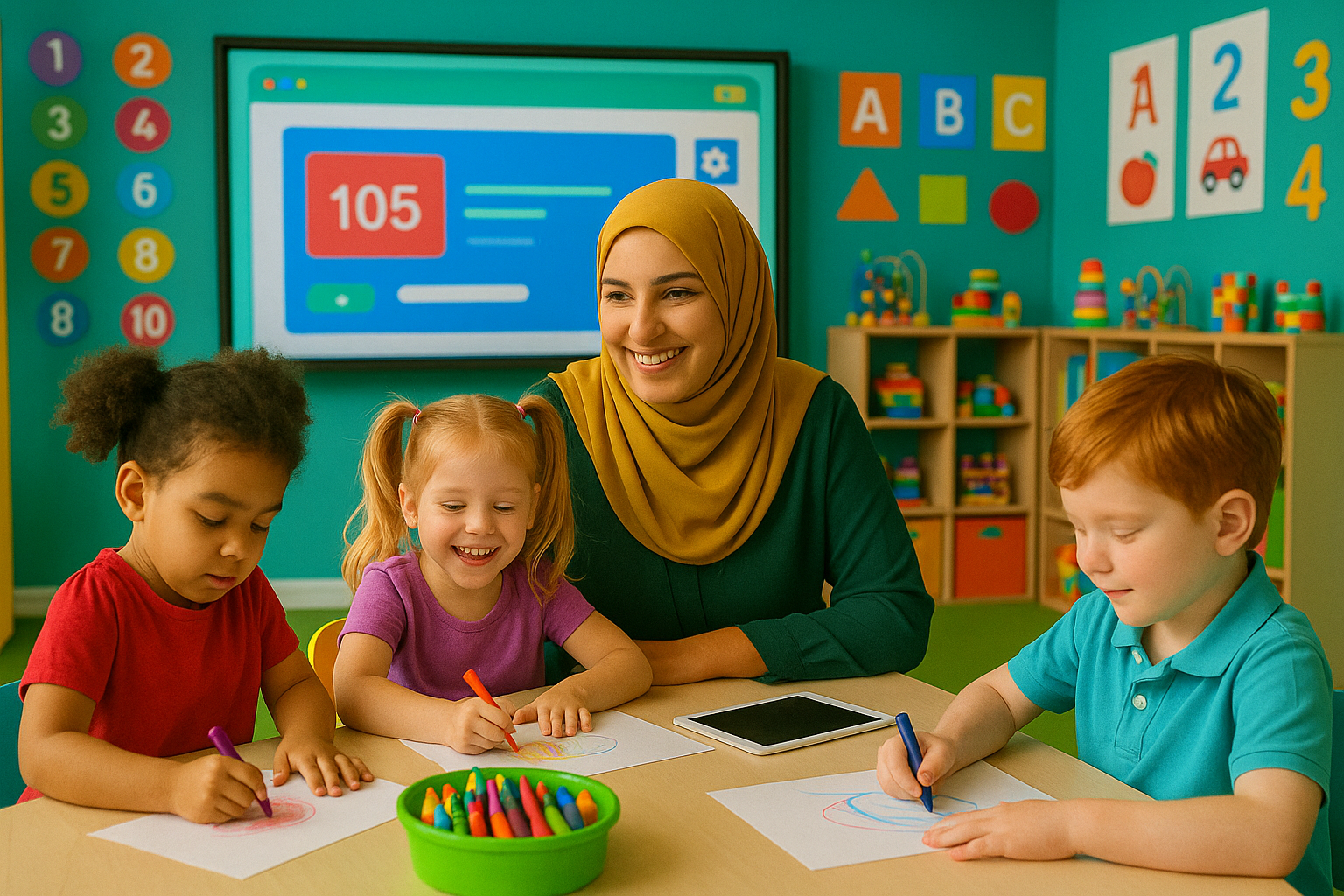 تعتمد الحضانة اللغة العربية و اللغة الانجليزية